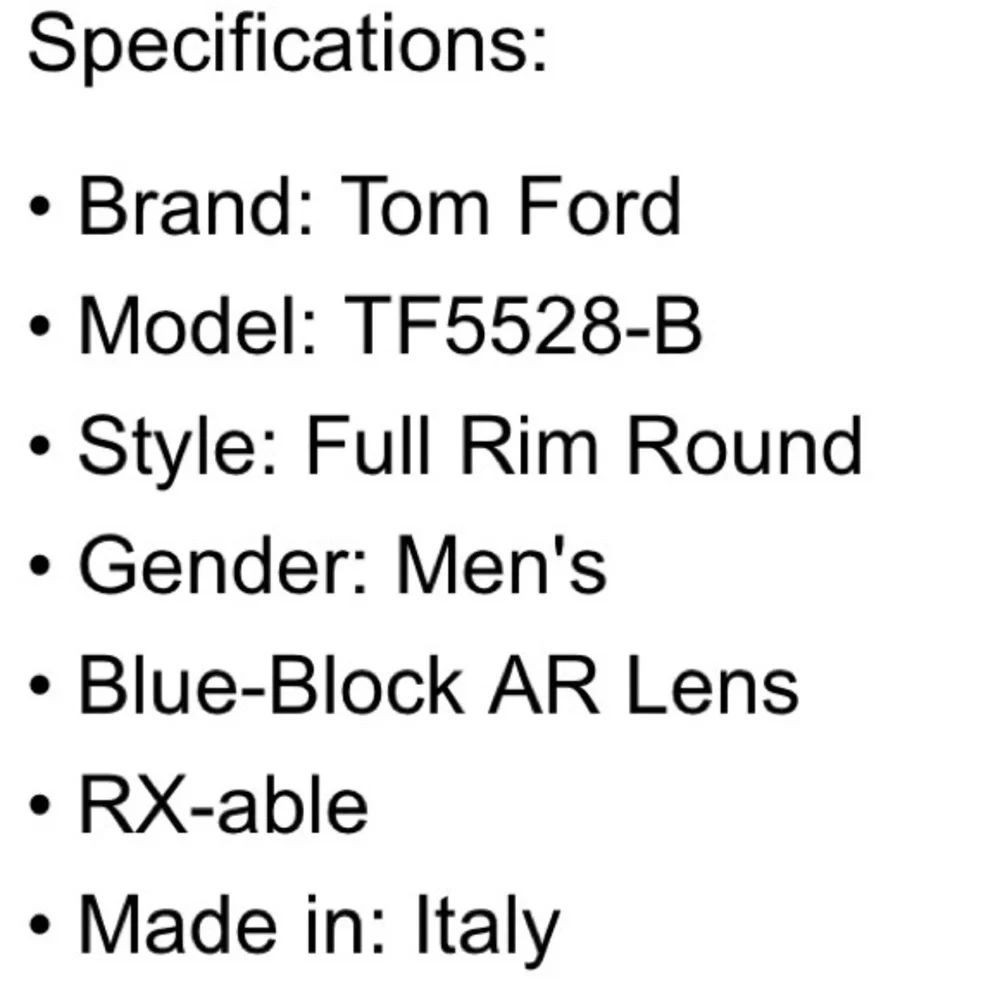 Tom Ford Dark Eyeglasses with Brown Case - Picture 8 of 8